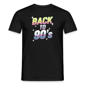 Back to 90's - T-shirt homme - noir - Devant - AI Model Male 178 light (178cm)