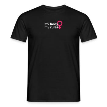 My Body My Rules Féminisme Féministe Féministe - T-shirt homme - noir - Devant - AI Model Male 178 light (178cm)