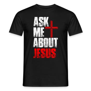 Jesus - Männer T-Shirt - Schwarz - Vorne - AI Model Male 178 light (178cm)