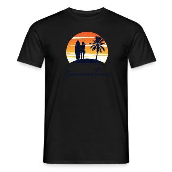 Summertime - Men's T-Shirt - black - Front - AI Model Male 178 light (178cm)