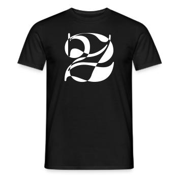 72 Vector color change - Men's T-Shirt - black - Front - AI Model Male 178 light (178cm)