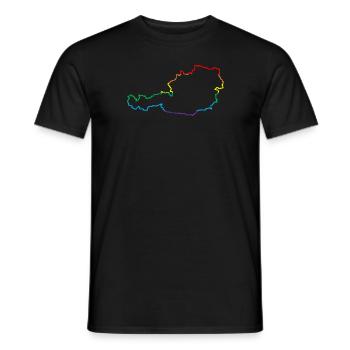 Schwul Shirt Österreich - Männer T-Shirt - Schwarz - Vorne - AI Model Male 178 light (178cm)