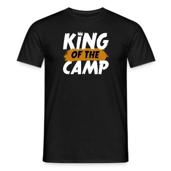 KING OF THE CAMP - Männer T-Shirt - Schwarz - Vorne - AI Model Male 178 light (178cm)
