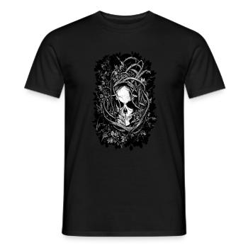 Etwas lauert im Wald - Männer T-Shirt - Schwarz - Vorne - AI Model Male 178 light (178cm)