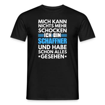 Nicht schockbarer Schaffner - Männer T-Shirt - Schwarz - Vorne - AI Model Male 178 light (178cm)