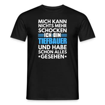 Nicht schockbarer Tiefbauer - Männer T-Shirt - Schwarz - Vorne - AI Model Male 178 light (178cm)