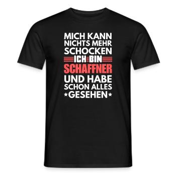 Nicht schockbarer Schaffner - Männer T-Shirt - Schwarz - Vorne - AI Model Male 178 light (178cm)