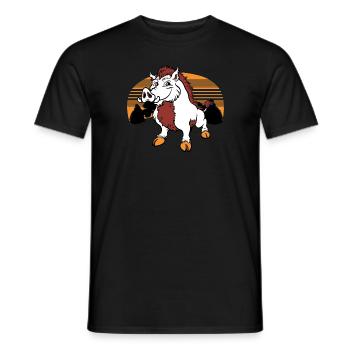 Warzenschwein - Männer T-Shirt - Schwarz - Vorne - AI Model Male 178 light (178cm)