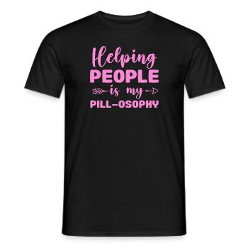 helping people is my pillosophy Design for a pmhnp - Men's T-Shirt - black - Front - AI Model Male 178 light (178cm)