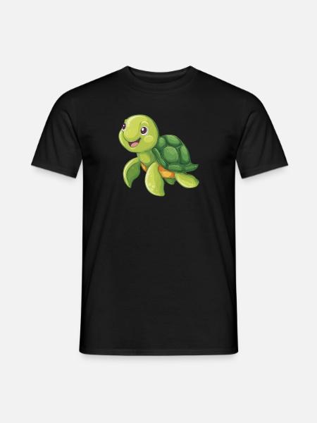 süße Meeresschildkröte - Männer T-Shirt - Schwarz
