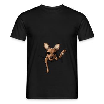 Baby Kangaroo - Men's T-Shirt - black - Front - AI Model Male 178 light (178cm)