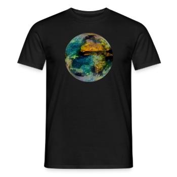 Planète terre - T-shirt homme - noir - Devant - AI Model Male 178 light (178cm)
