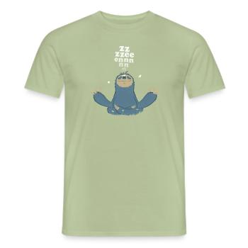 Zen ! - T-shirt homme - vert sauge - Devant - AI Model Male 178 light (178cm)
