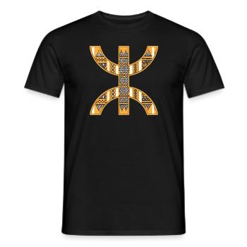 Z imazighen Muster Kabyle Teppich Algerien - Männer T-Shirt - Schwarz - Vorne - AI Model Male 178 light (178cm)