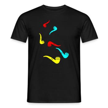 Pfeife rauchen - Männer T-Shirt - Schwarz - Vorne - AI Model Male 178 light (178cm)
