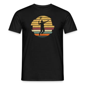 Badminton Player Badminton Player Badminton Player - Men's T-Shirt - black - Front - AI Model Male 178 light (178cm)