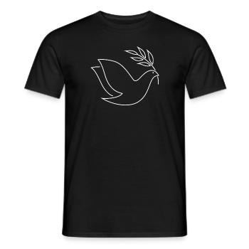 Friedenstaube - Männer T-Shirt - Schwarz - Vorne - AI Model Male 178 light (178cm)