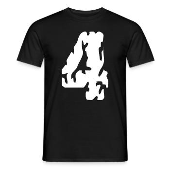 Maillot 4 numéros - T-shirt homme - noir - Devant - AI Model Male 178 light (178cm)