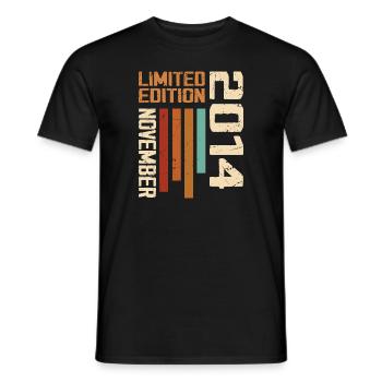 2014 November Birthday gift. November 2014 - Men's T-Shirt - black - Front - AI Model Male 178 light (178cm)