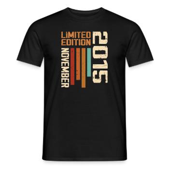 2015 November Birthday gift. November 2015 - Men's T-Shirt - black - Front - AI Model Male 178 light (178cm)