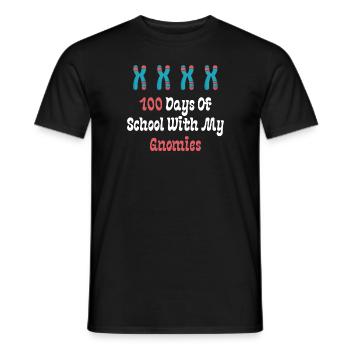 100 Tage Schule mit meinen Gnomien - Männer T-Shirt - Schwarz - Vorne - AI Model Male 178 light (178cm)