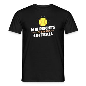 Mir reicht's Softball Fan Shirt Idee Spiel Hobby - Männer T-Shirt - Schwarz - Vorne - AI Model Male 178 light (178cm)