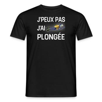 Je peux pas j'ai plongée - T-shirt homme - noir - Devant - AI Model Male 178 light (178cm)