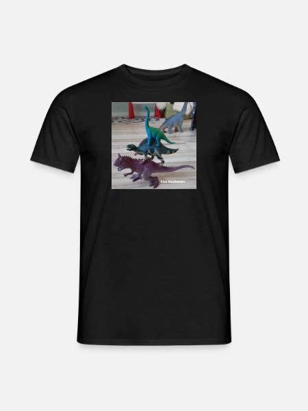 Dino musikanten - Männer T-Shirt - Schwarz