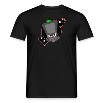 Halloween Booo! - grey monster - Men's T-Shirt - black - Front - AI Model Male 178 light (178cm)