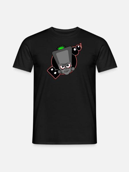 Halloween Booo! - grey monster - Men's T-Shirt - black