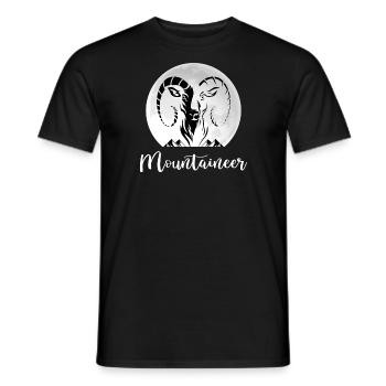 randonnée en montagne servus alpin bergziege - T-shirt homme - noir - Devant - AI Model Male 178 light (178cm)