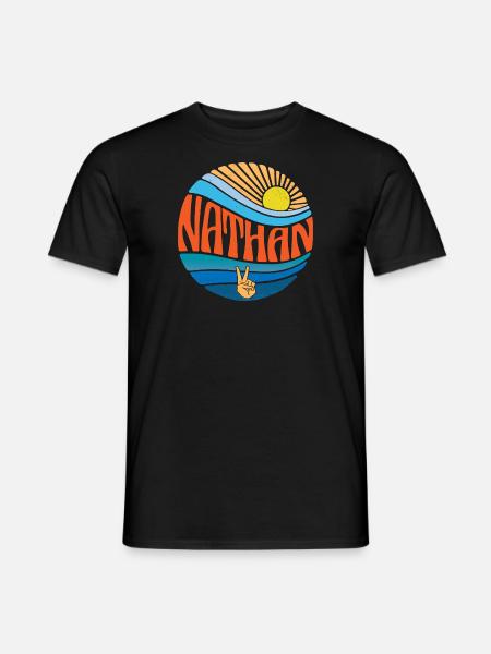 Nathan Shirt Vintage Sunset Nathan Groovy Tie Dye - T-shirt homme - noir