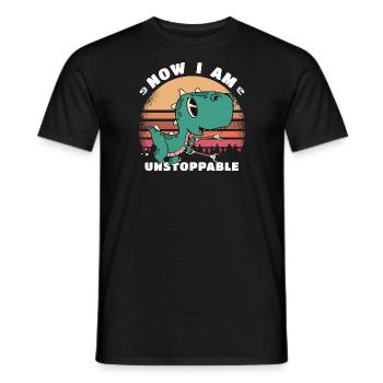 Maintenant je suis imparable - Drôle de dinosaure T-Rex - T-shirt homme - noir - Devant - AI Model Male 178 light (178cm)