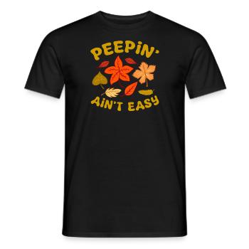 Peepin' Ain’t Easy Feuilles d’automne Leaf Peeper - T-shirt homme - noir - Devant - AI Model Male 178 light (178cm)