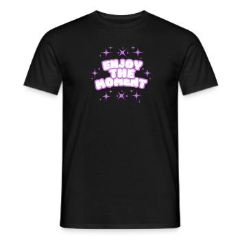 Enjoy the Moment - Männer T-Shirt - Schwarz - Vorne - AI Model Male 178 light (178cm)