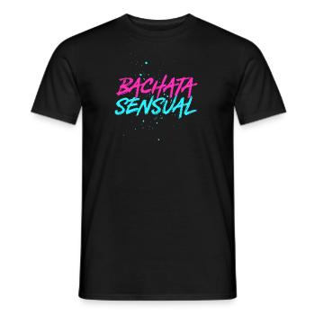 Bachata sensual - T-shirt homme - noir - Devant - AI Model Male 178 light (178cm)