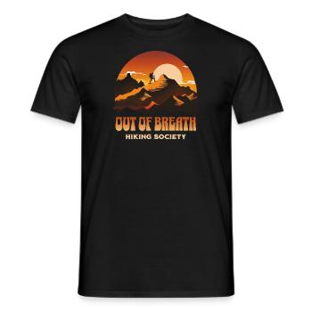 Out of Breath Hiking Society - Wanderer Humor - Männer T-Shirt - Schwarz - Vorne - AI Model Male 178 light (178cm)