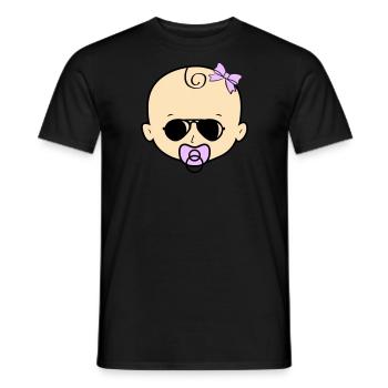 Lunettes de soleil pour bébé fille - T-shirt homme - noir - Devant - AI Model Male 178 light (178cm)