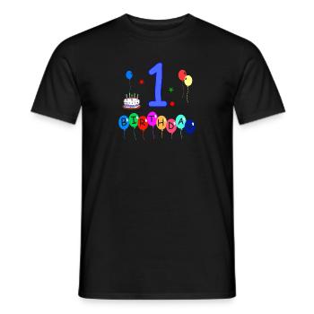 1er anniversaire - T-shirt homme - noir - Devant - AI Model Male 178 light (178cm)