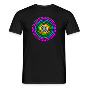 Zen Mandala der Geduld - Männer T-Shirt - Schwarz - Vorne - AI Model Male 178 light (178cm)