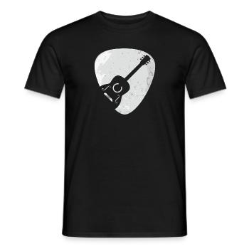 Akustische Gitarre Plektrum GeschenkA - Männer T-Shirt - Schwarz - Vorne - AI Model Male 178 light (178cm)