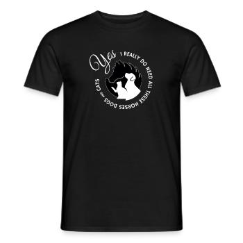 Cheval t-shirt et cadeau de chat - T-shirt homme - noir - Devant - AI Model Male 178 light (178cm)