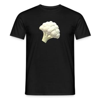 Ein weisser Blumenkohl - Männer T-Shirt - Schwarz - Vorne - AI Model Male 178 light (178cm)