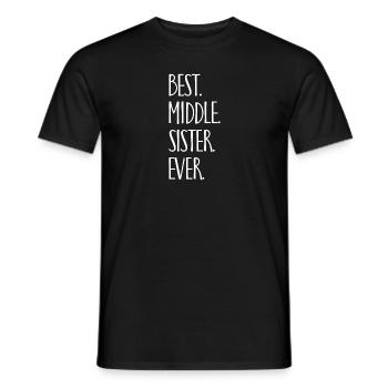 Meilleur cadeau de sœur du monde - T-shirt homme - noir - Devant - AI Model Male 178 light (178cm)