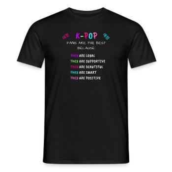 Kpop Fans Spruch Englisch Sprache - Männer T-Shirt - Schwarz - Vorne - AI Model Male 178 light (178cm)