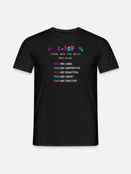Kpop fans speak English language - Men's T-Shirt - black