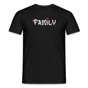 family Christmas - Men's T-Shirt - black - Front - AI Model Male 178 light (178cm)