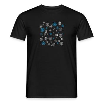 flocons de neige - T-shirt homme - noir - Devant - AI Model Male 178 light (178cm)