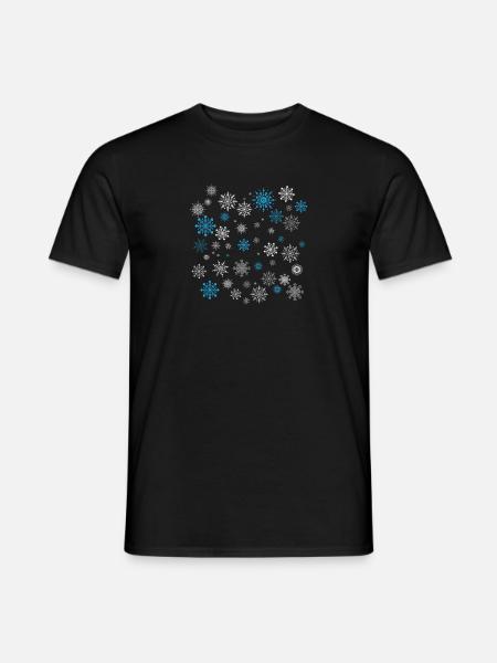 snowflakes - Men's T-Shirt - black