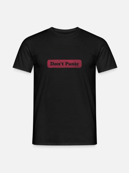 Do not Panic - Hitchhiker - Men's T-Shirt - black